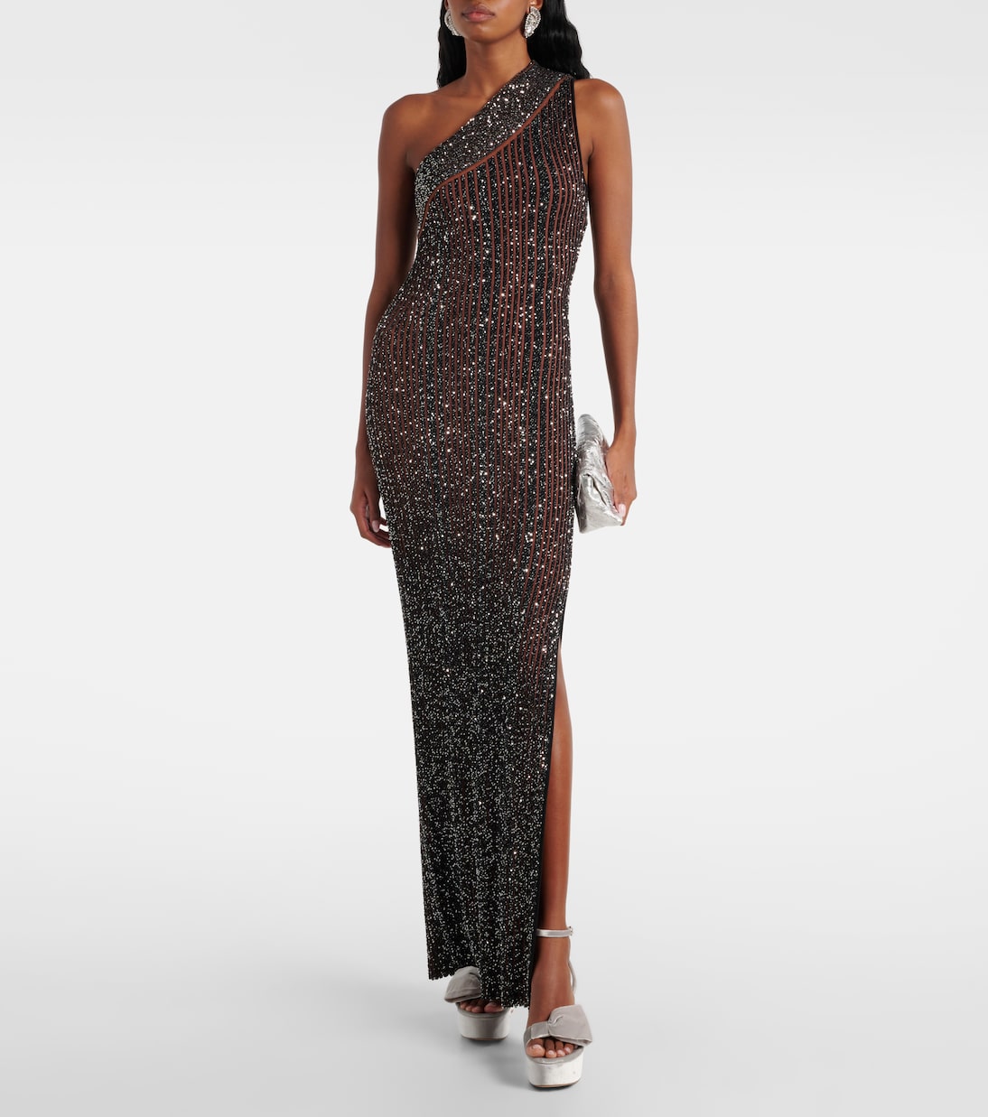 Plateausandalen 70 aus Samt | Gianvito Rossi