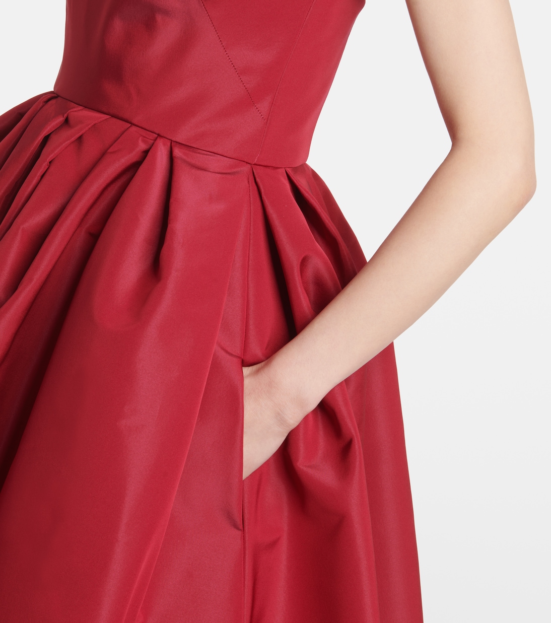 Abito lungo in seta con cintura | Carolina Herrera