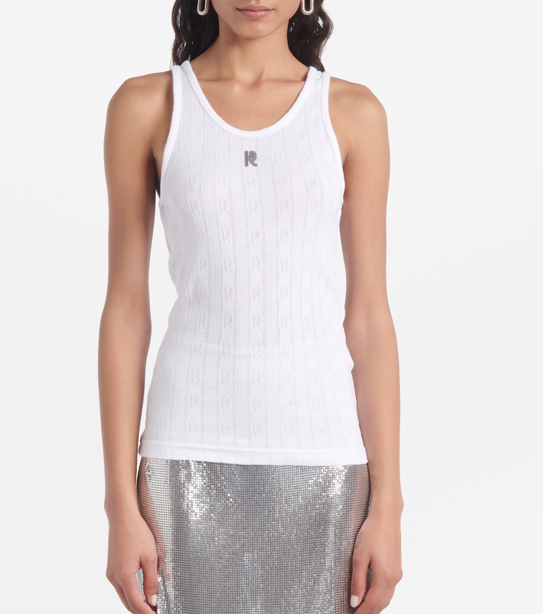 Camiseta de algodón semitransparente | Rabanne