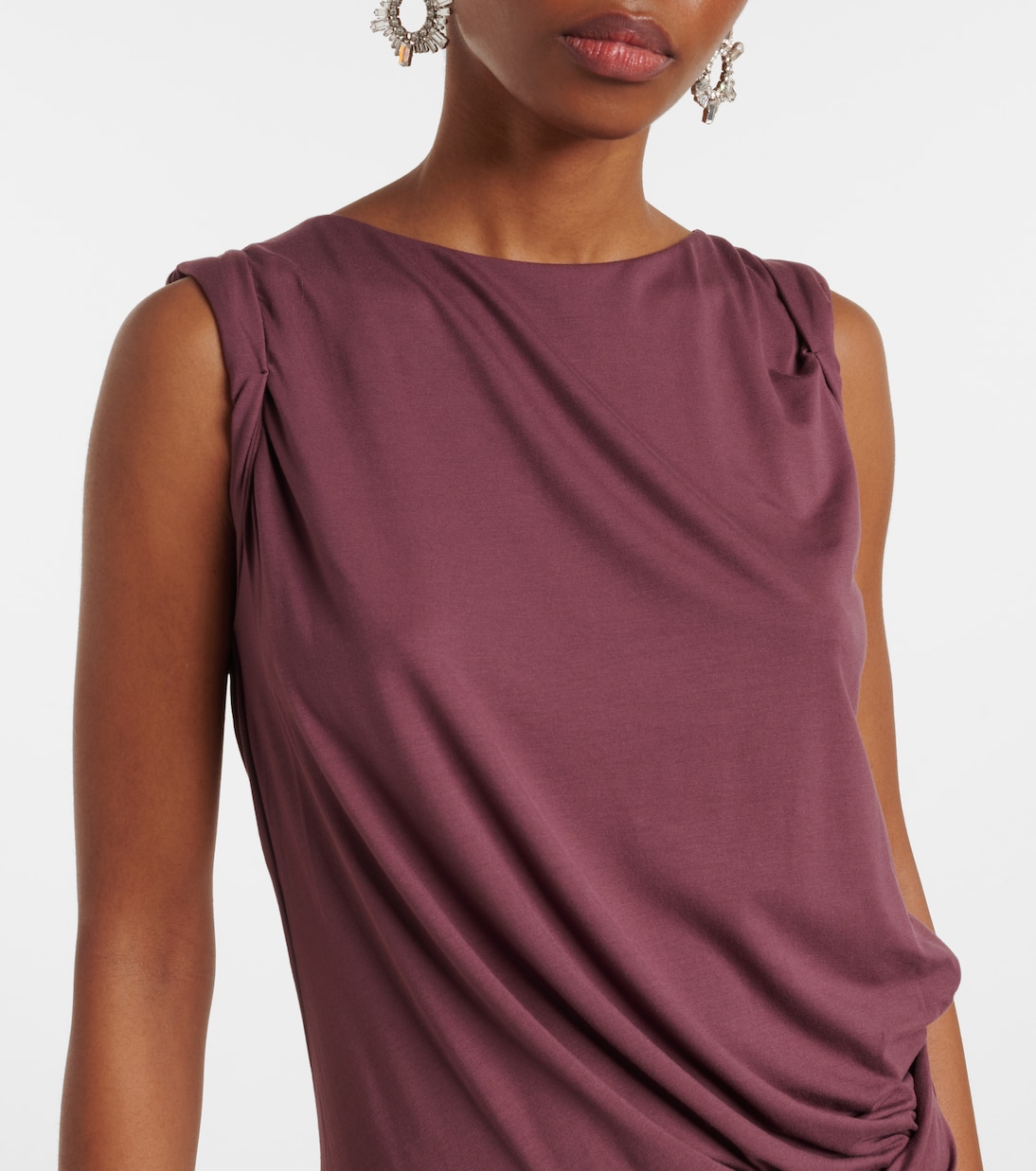 Robe drapée à taille basse | The Attico