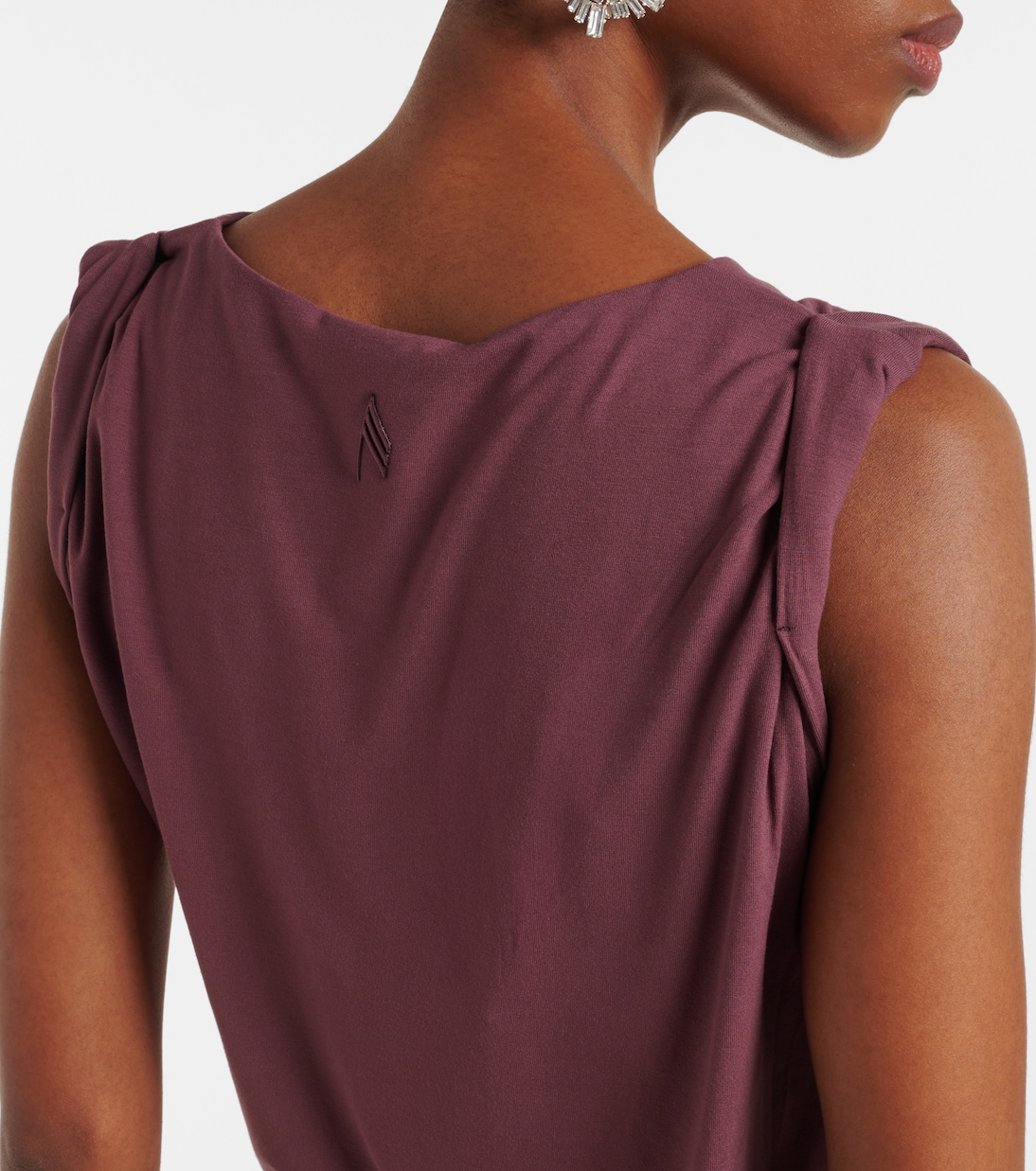 Robe drapée à taille basse | The Attico