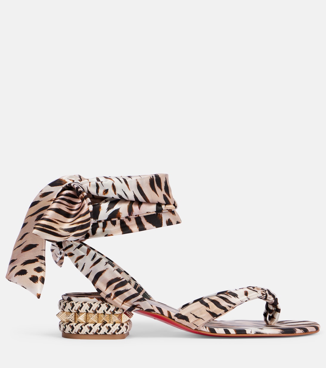 Pyra Du Desert 30 crêpe satin sandals | Christian Louboutin