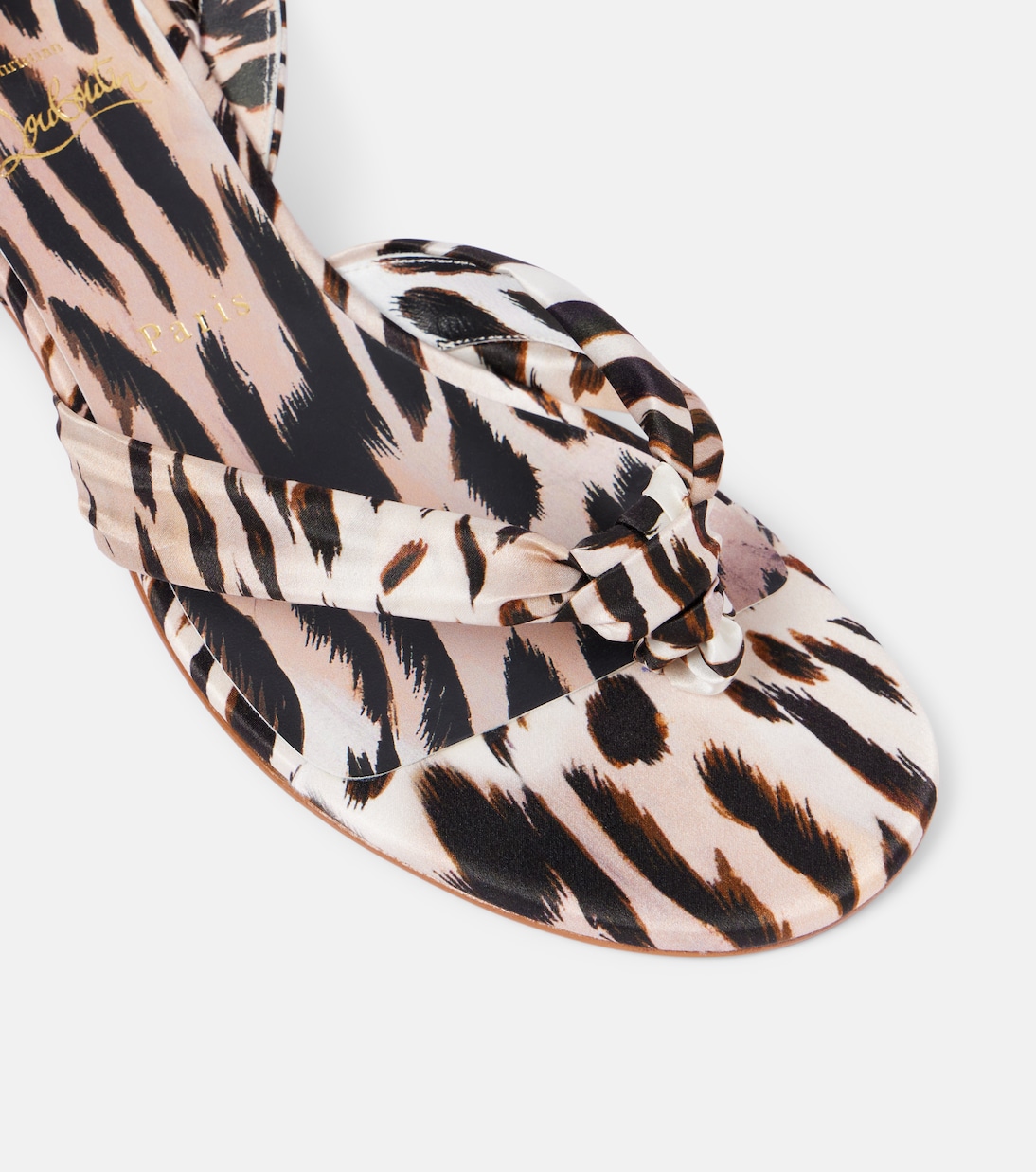 Pyra Du Desert 30 crêpe satin sandals | Christian Louboutin