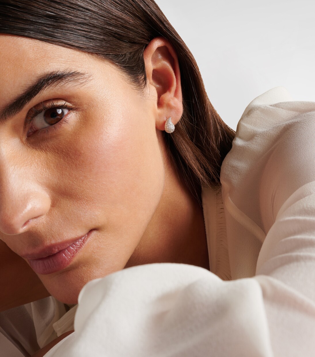 Ohrringe Happy Tears aus 14kt Weißgold mit Diamanten | Roxanne First