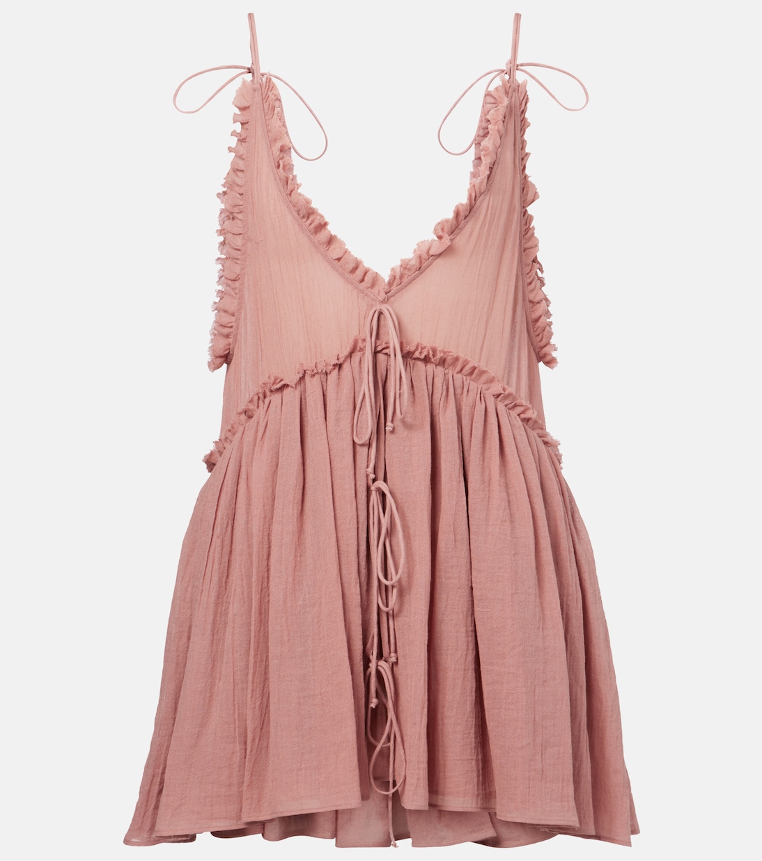 Ruffled cotton gauze minidress | The Attico