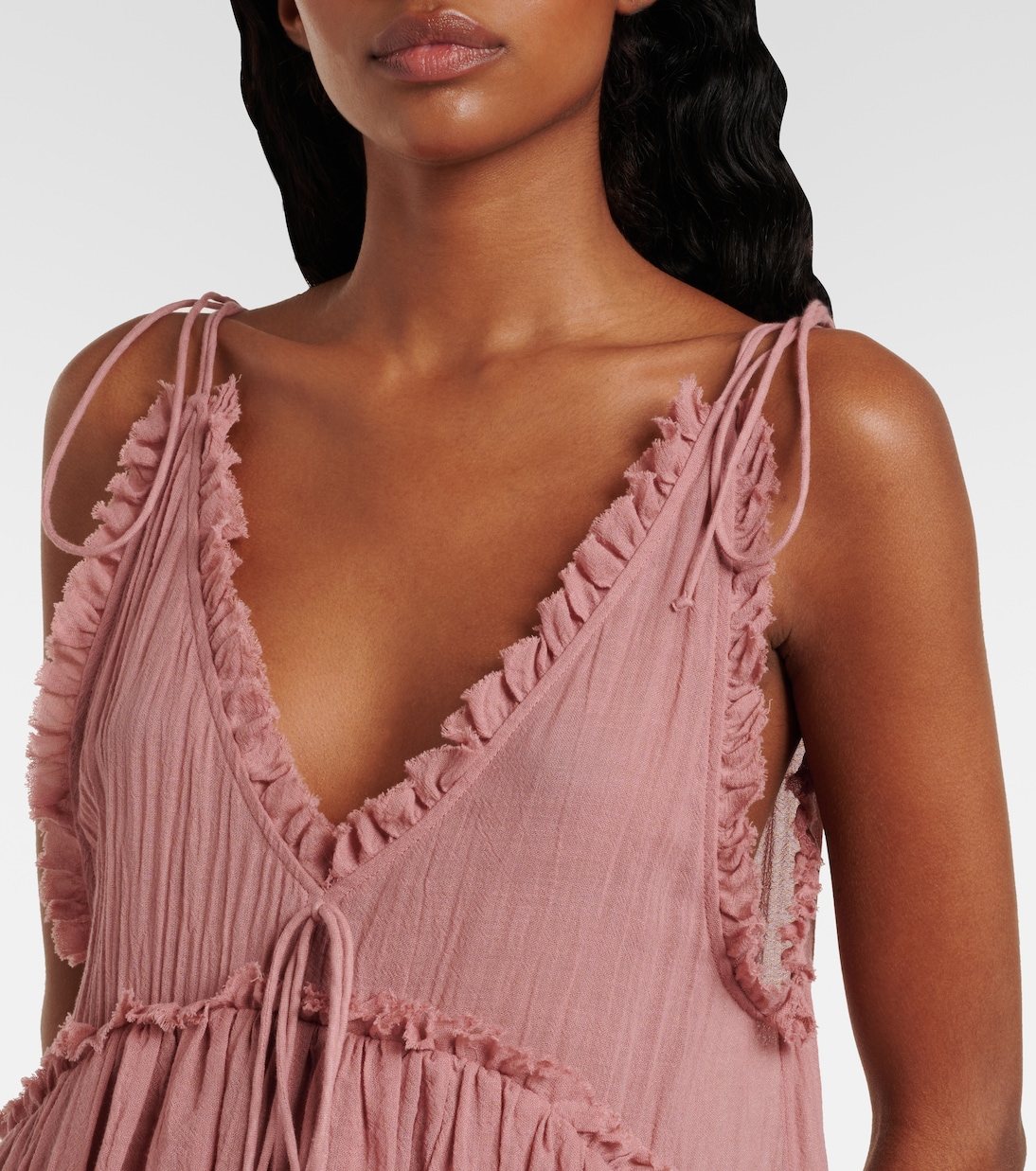 Ruffled cotton gauze minidress | The Attico