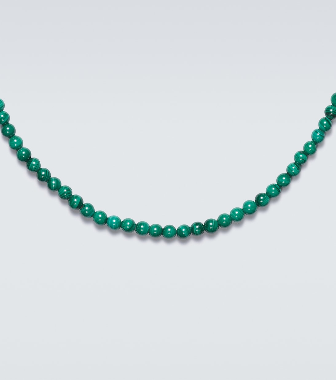 عقد من الذهب 14 قيراط والخرز وحجر مالاكيت | Mateo