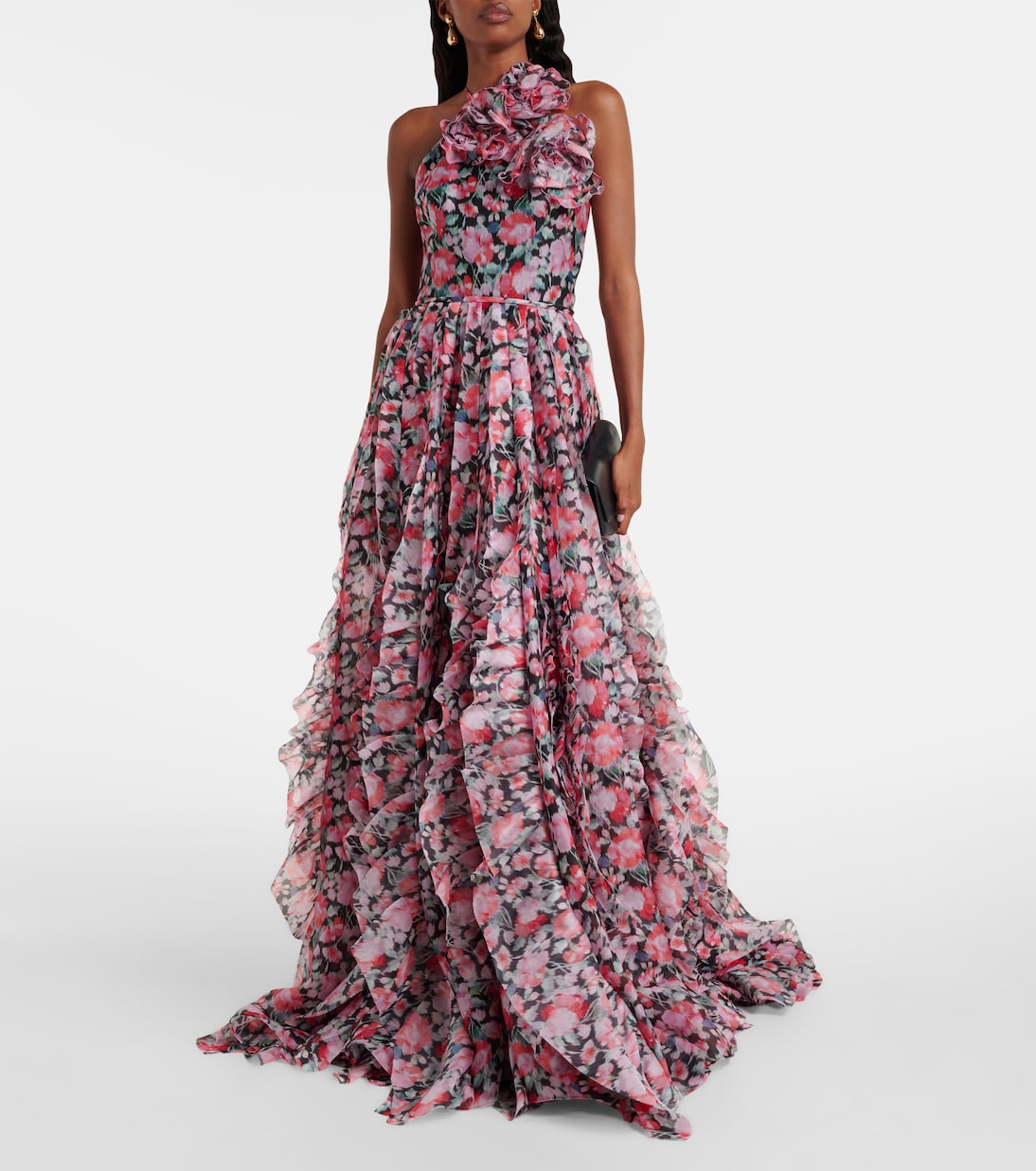 Abito lungo con scollo all’americana  | Carolina Herrera