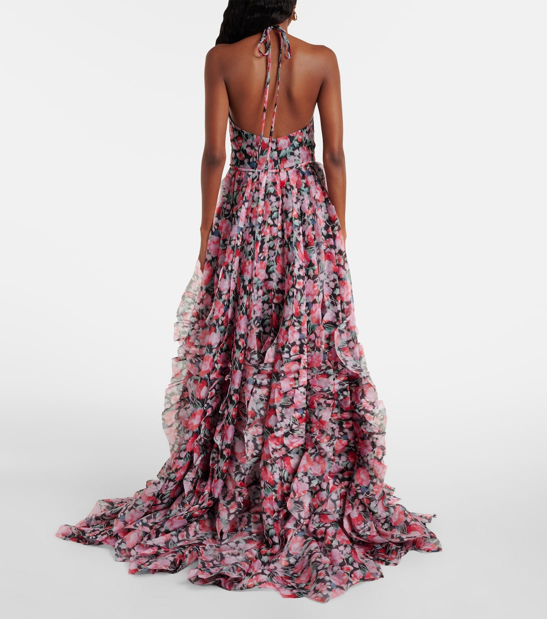 Abito lungo con scollo all’americana  | Carolina Herrera