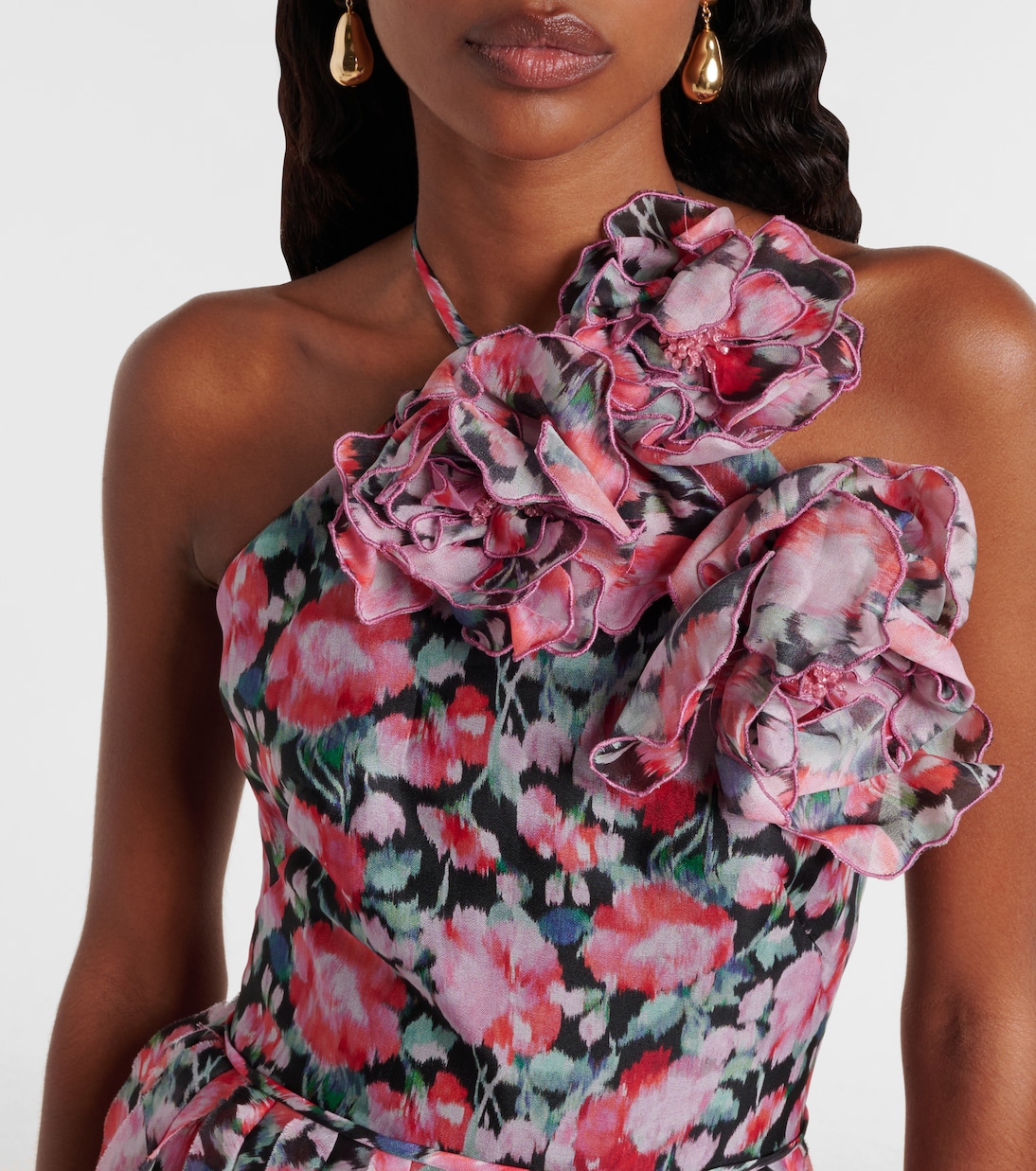 Abito lungo con scollo all’americana  | Carolina Herrera