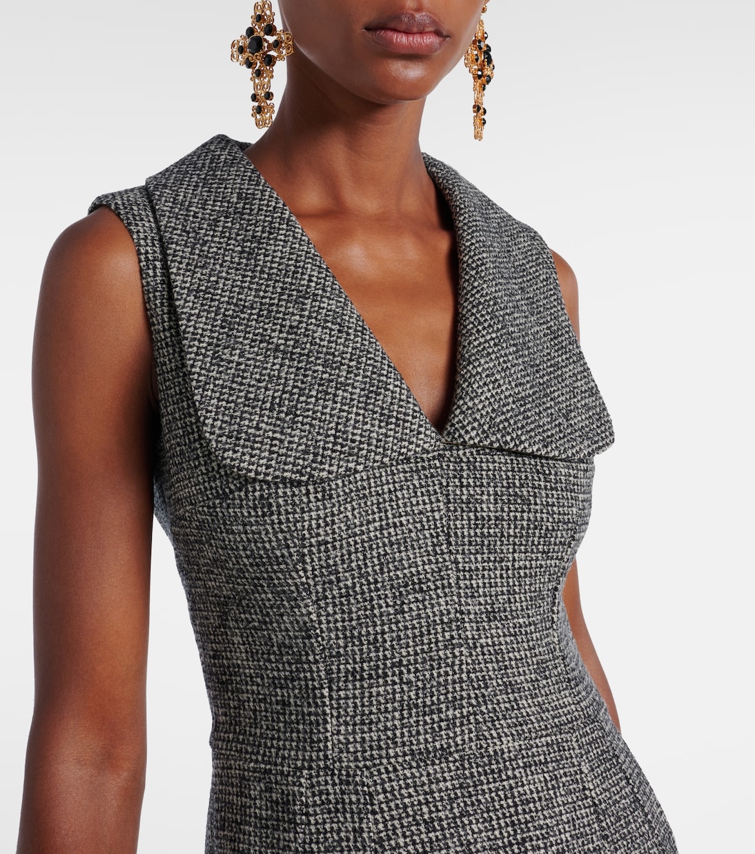 Midikleid aus einem Wollgemisch | Dolce&Gabbana