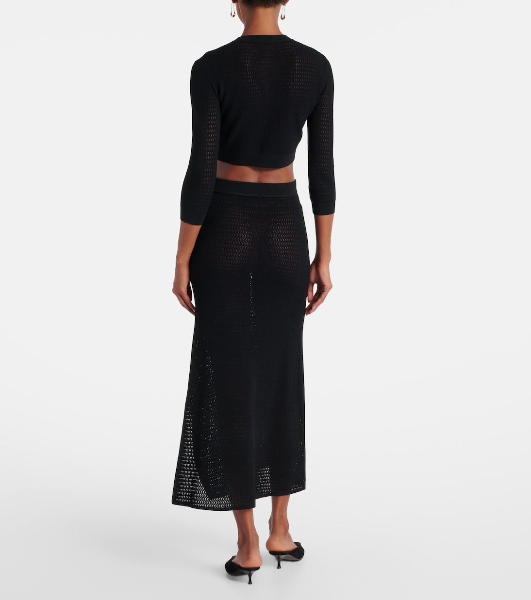 Cropped-Cardigan aus Pointelle-Strick | Victoria Beckham