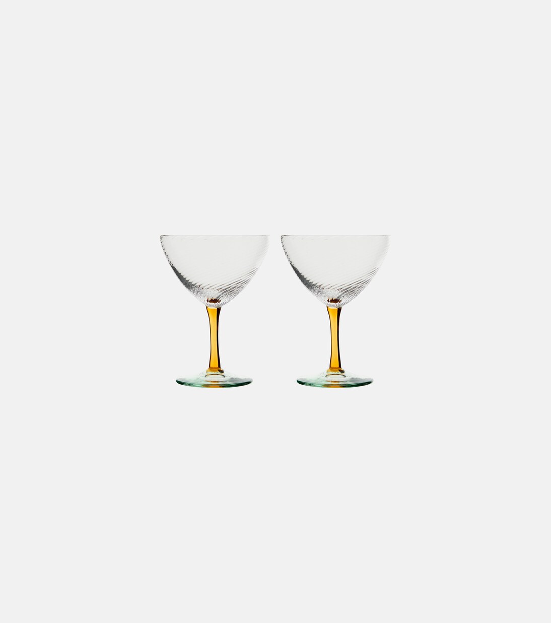 Set of 2 glass cocktail glasses | NasonMoretti