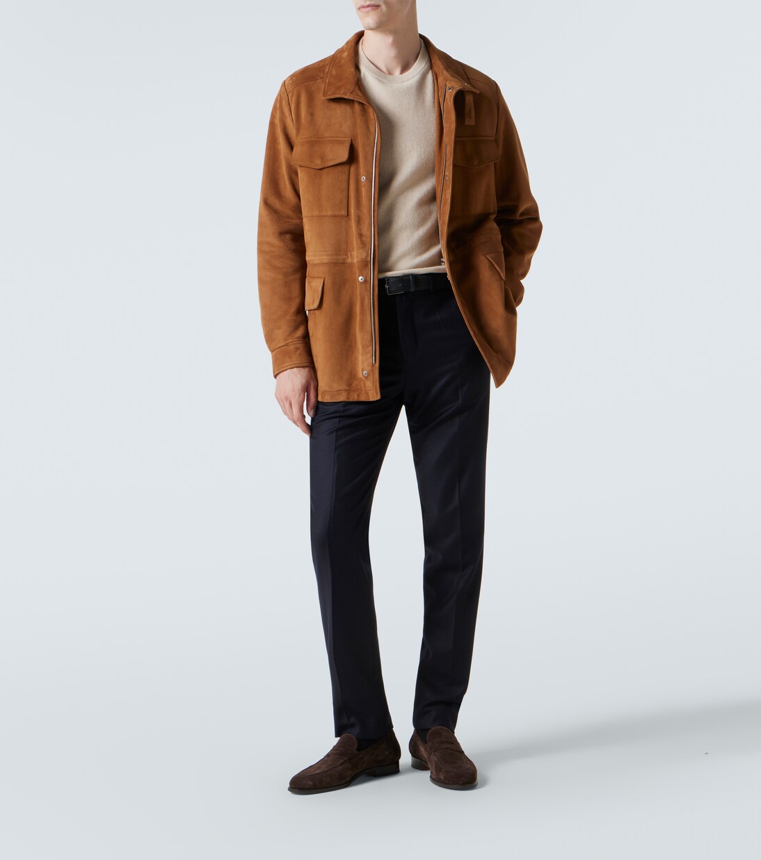 Carlo wool and cashmere straight pants | Loro Piana