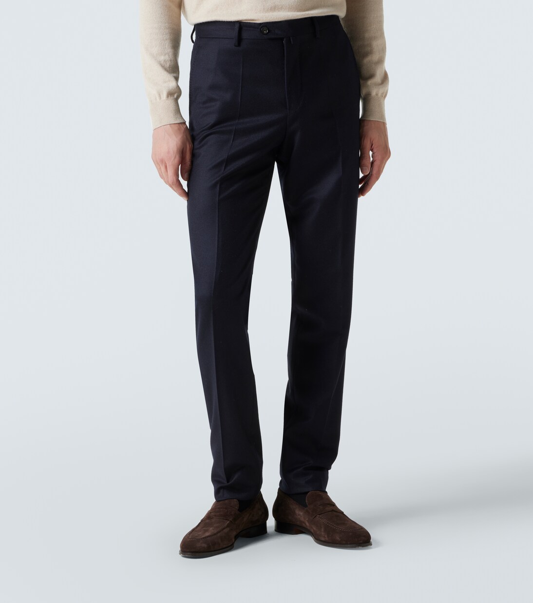 Carlo wool and cashmere straight pants | Loro Piana