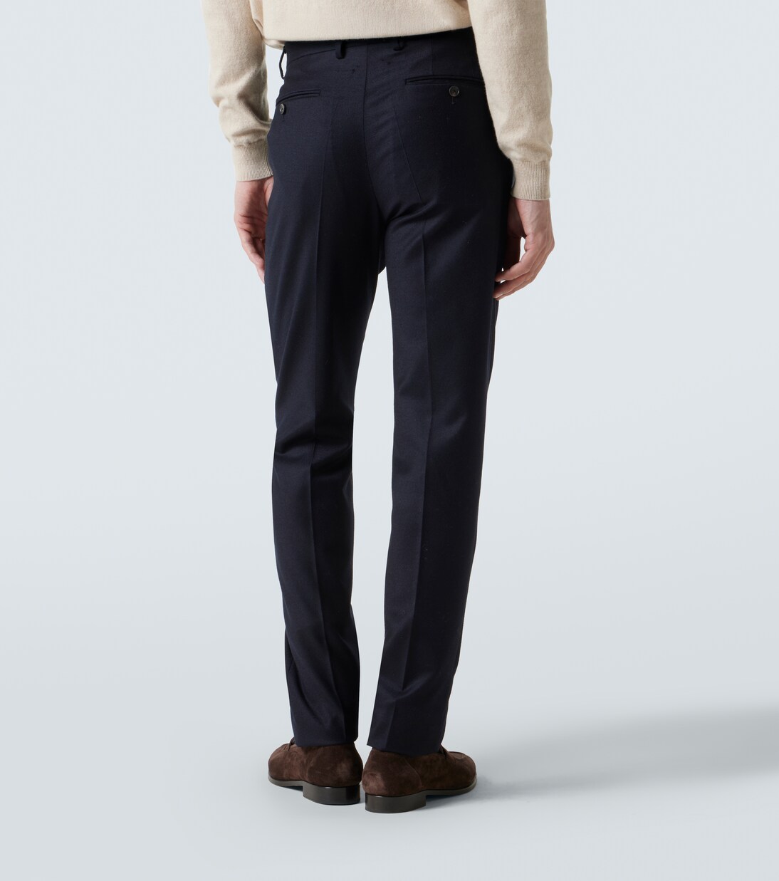 Carlo wool and cashmere straight pants | Loro Piana