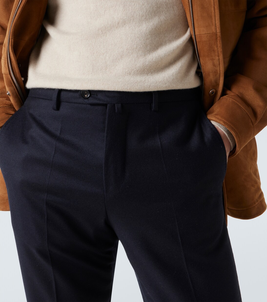 Carlo wool and cashmere straight pants | Loro Piana
