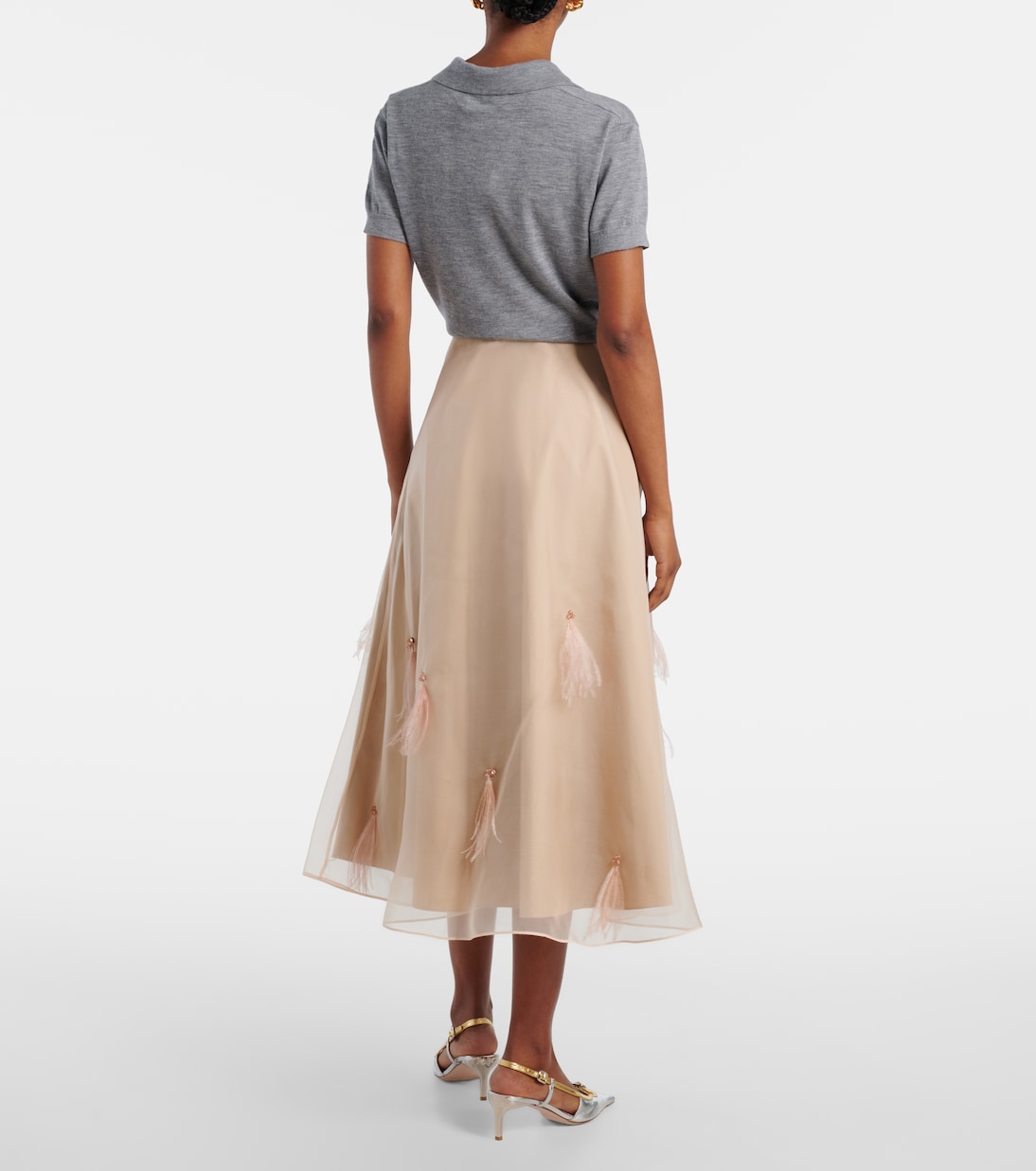 Midirock Sheer Volumes aus Seidenorganza | Dorothee Schumacher