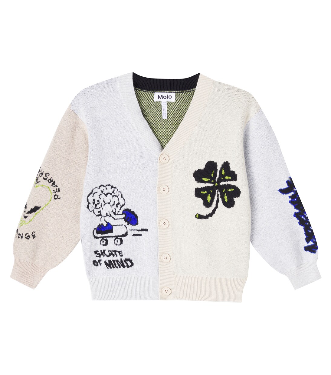 Burt jacquard cotton and wool cardigan | Molo