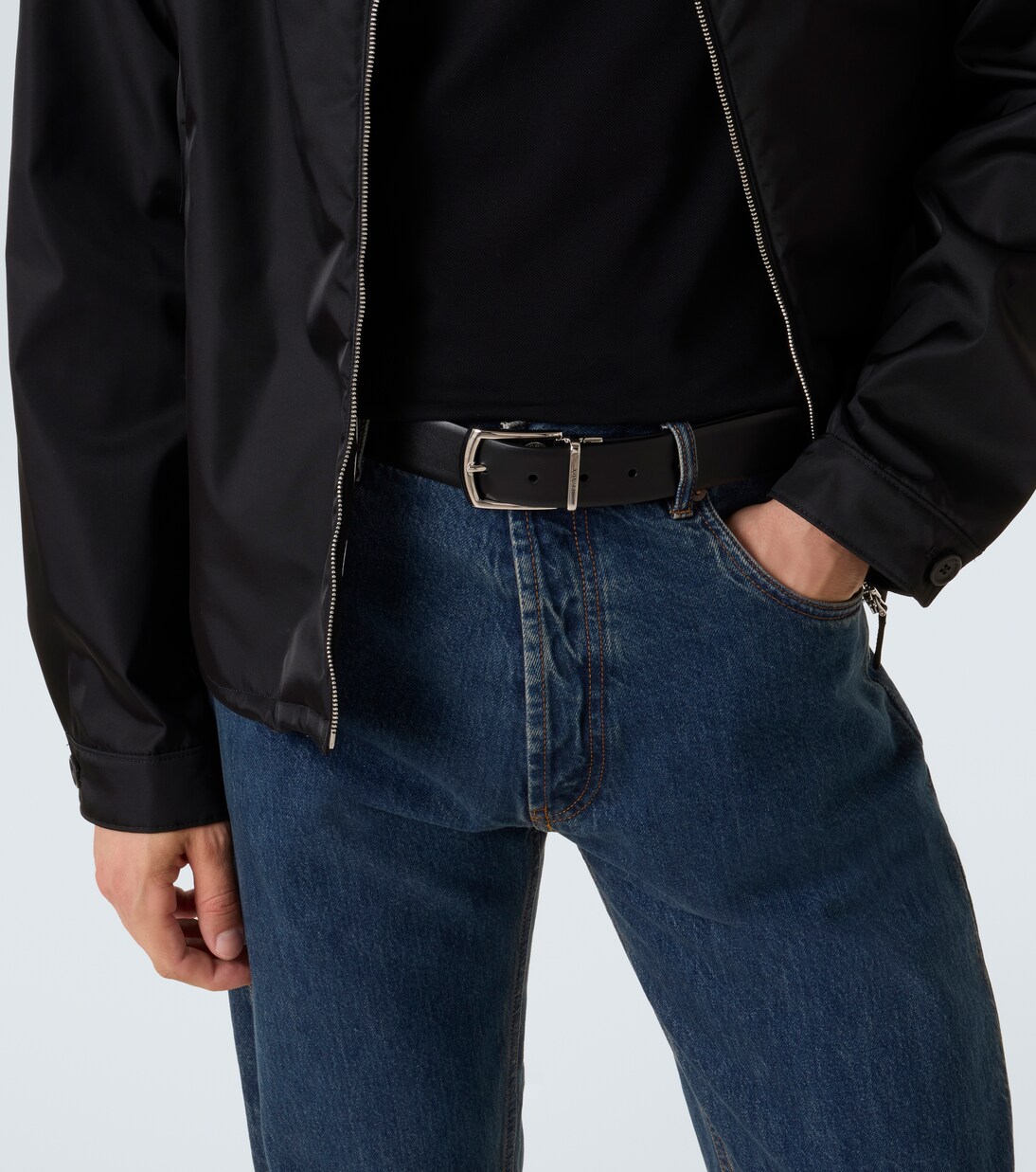 Wendbarer Gürtel aus Saffiano-Leder und Leder | Prada