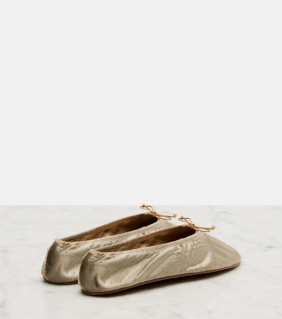 Round velvet ballet flats | The Row
