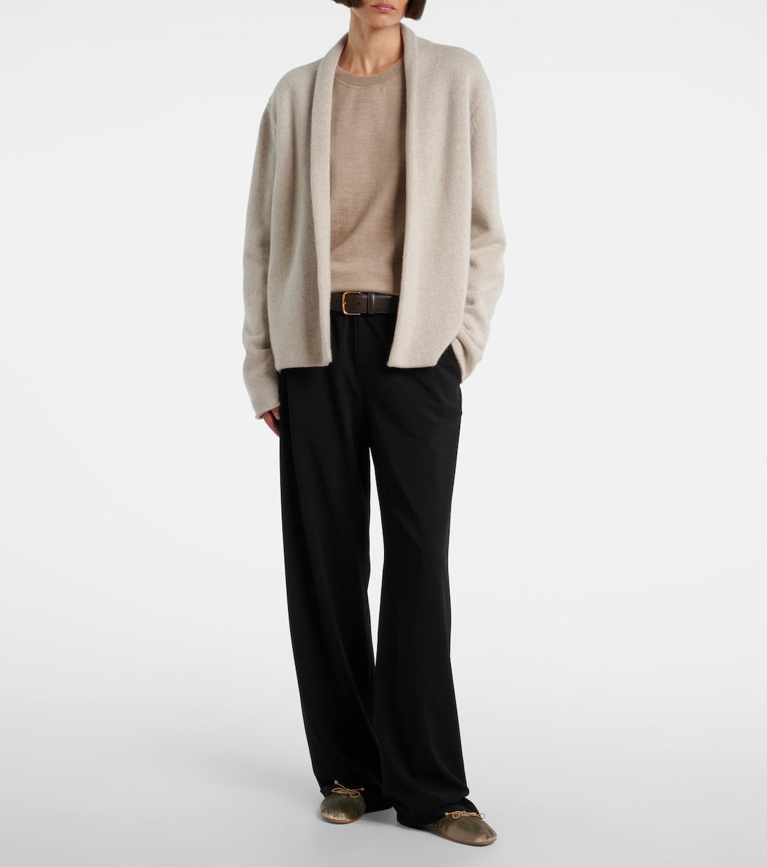 Round velvet ballet flats | The Row