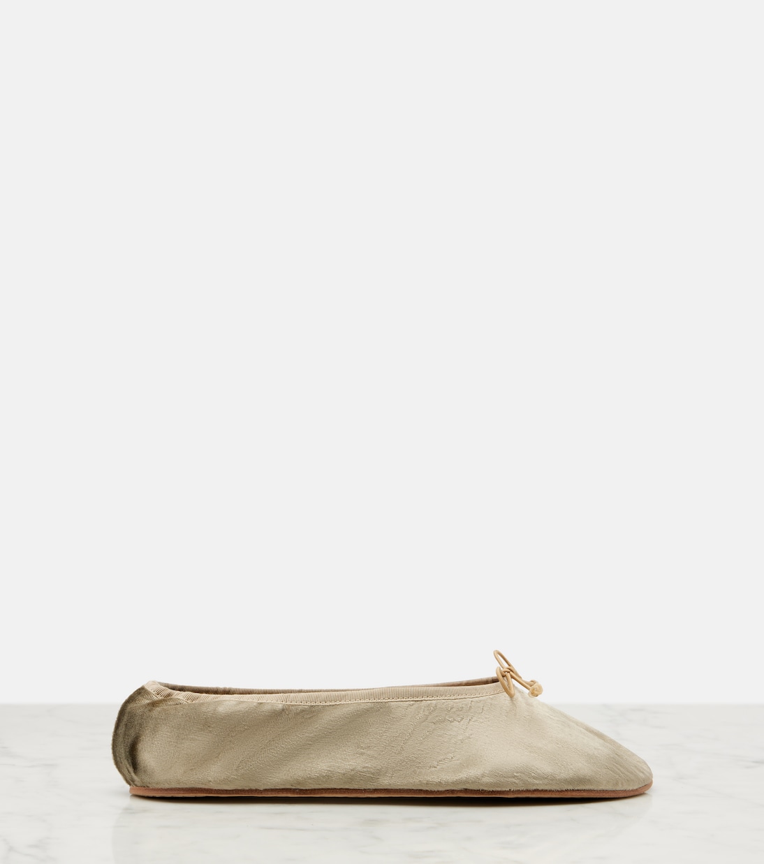 Round velvet ballet flats | The Row