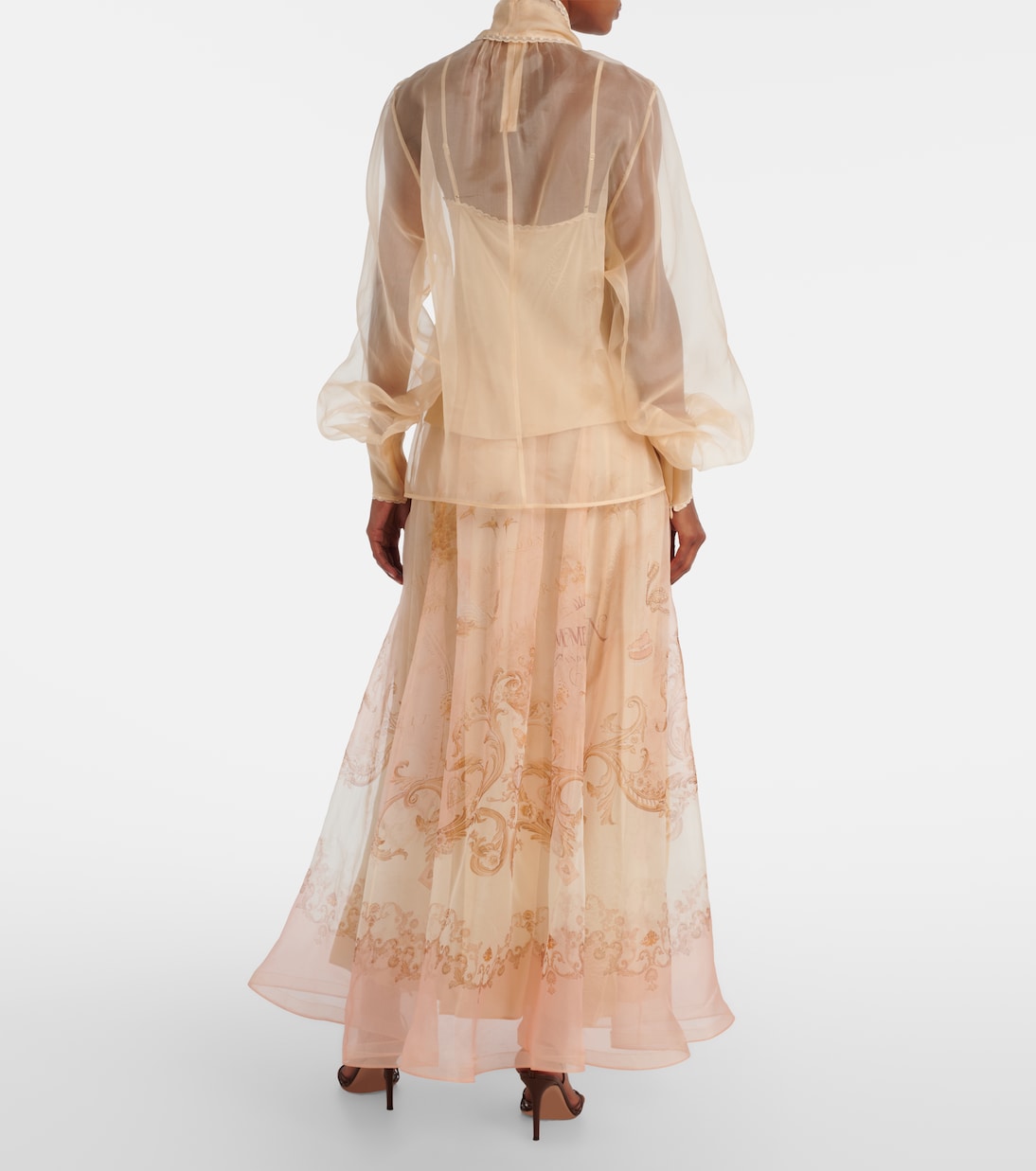 Schluppenbluse aus Seidenorganza | Zimmermann