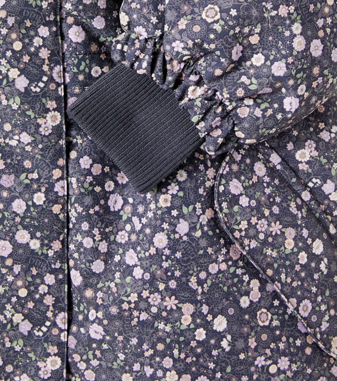 Tove floral puffer jacket | Wheat