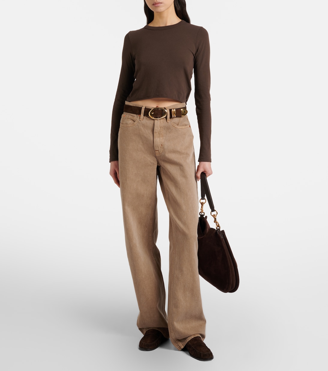 Baby cropped cotton jersey T-shirt | Slvrlake