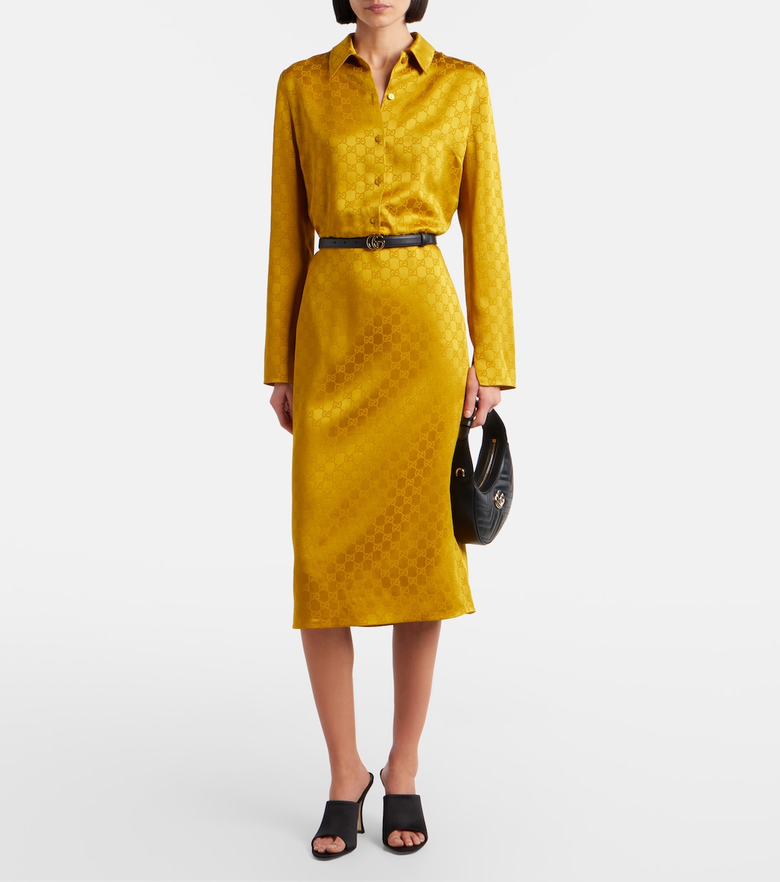 GG jacquard shirt dress | Gucci