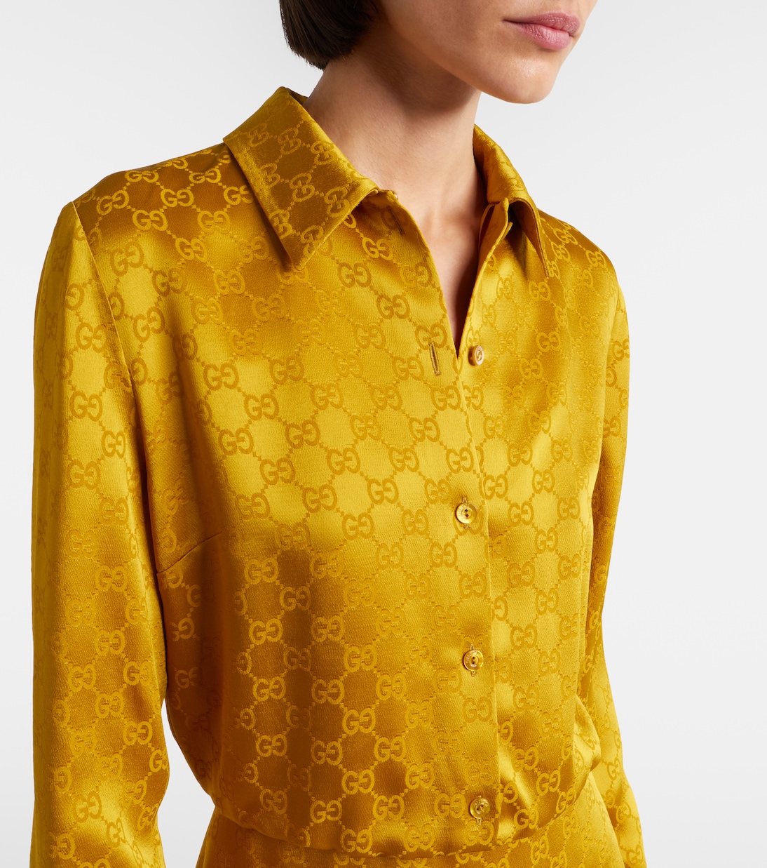 GG jacquard shirt dress | Gucci