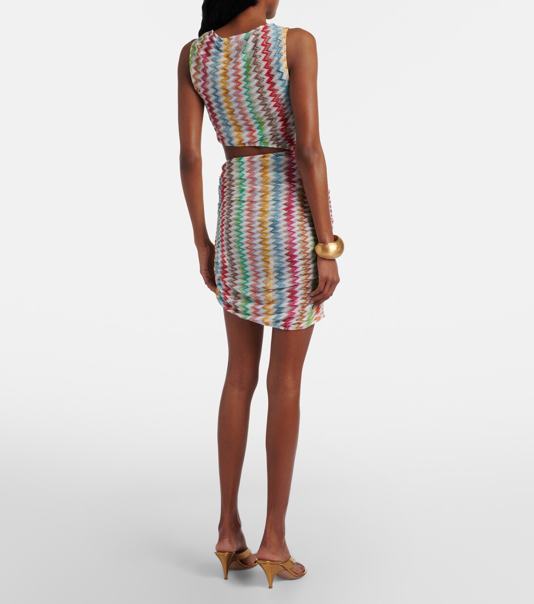 Zigzag cutout lamé beach dress | Missoni
