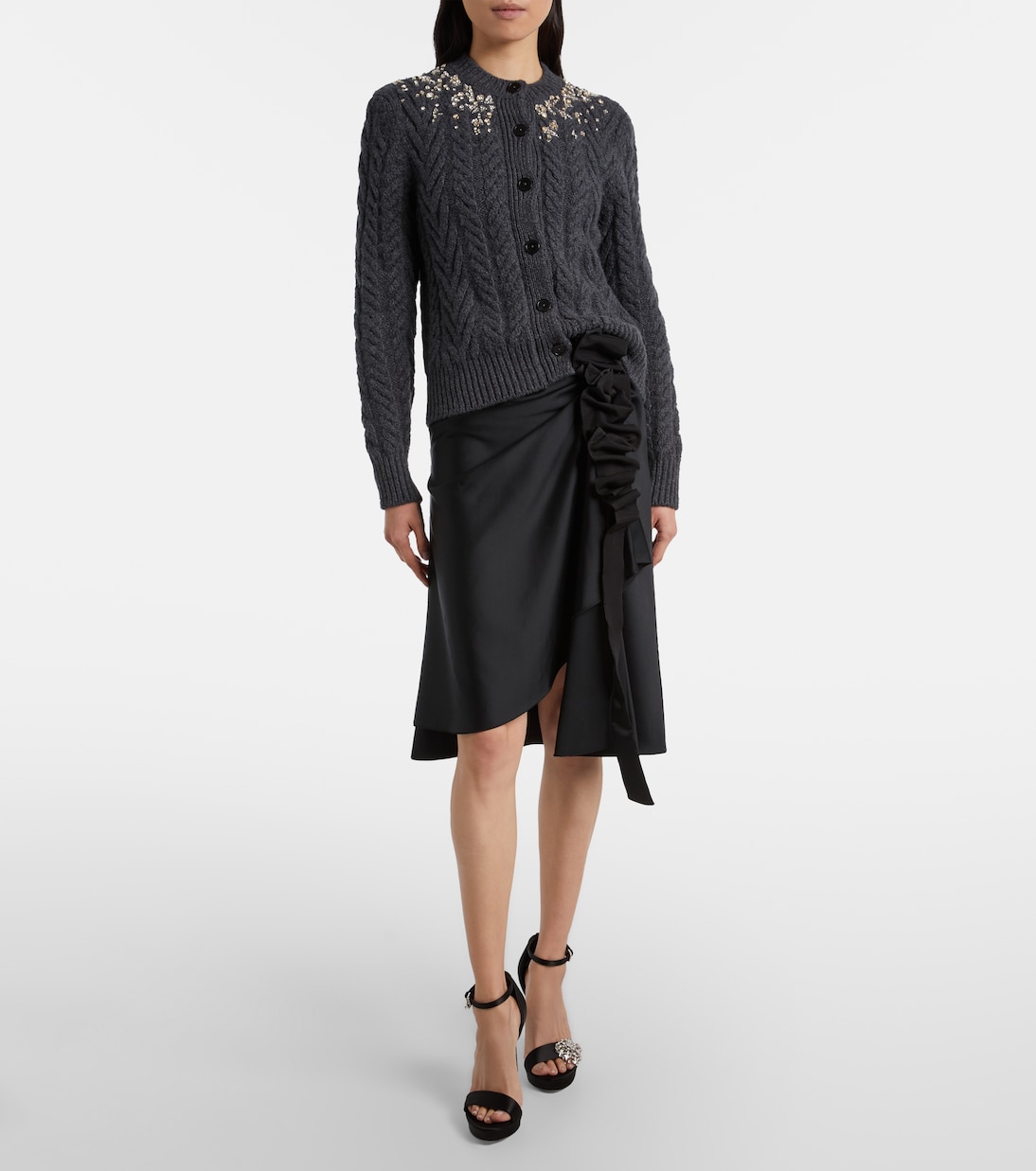 Cardigan in lana e cashmere con decorazioni | McQueen