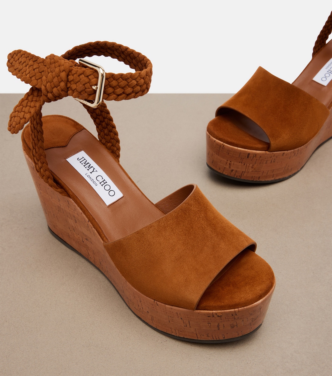 Sandales compensées Jori en daim | Jimmy Choo