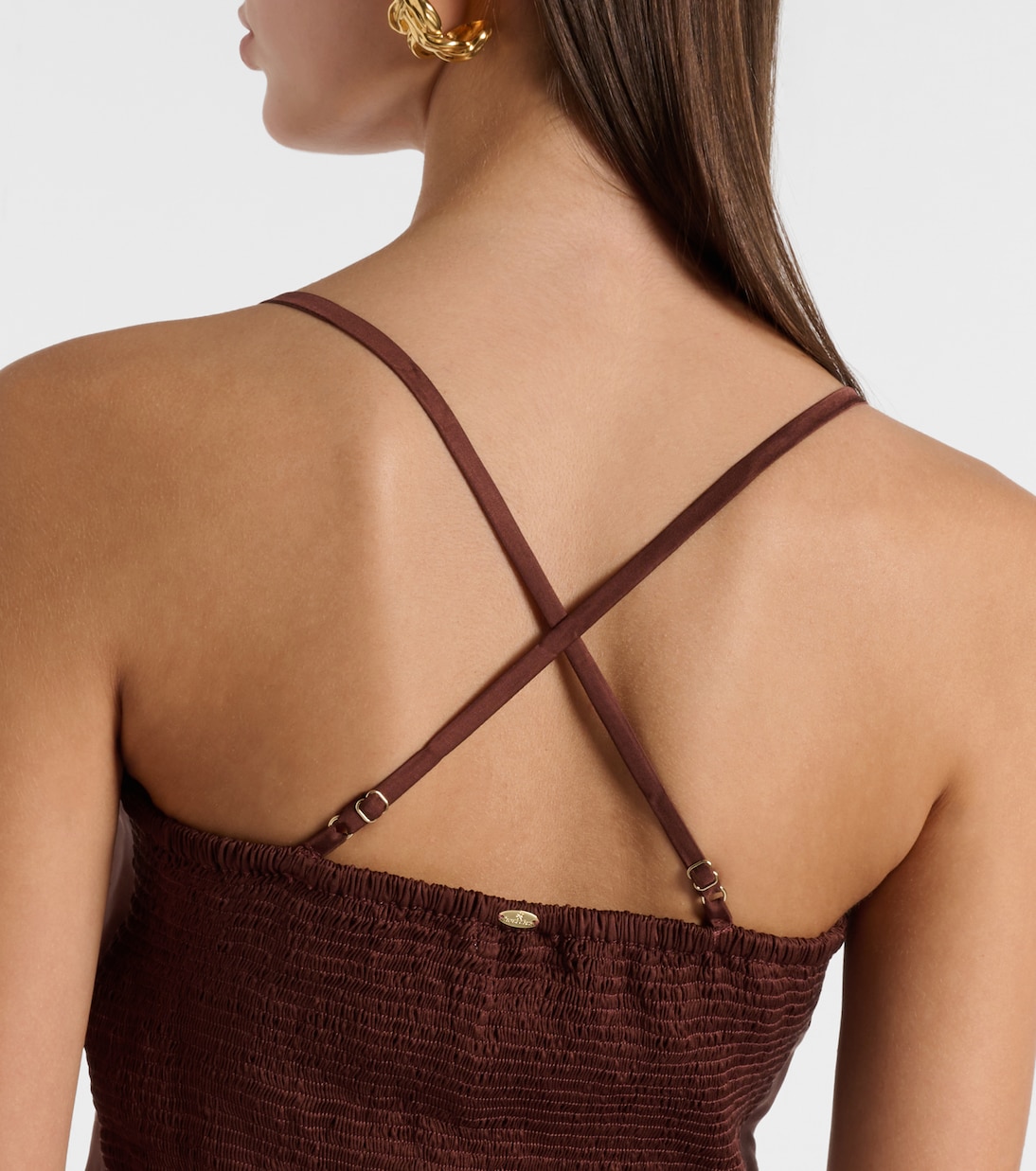 Palmire satin crop top | Poupette St Barth