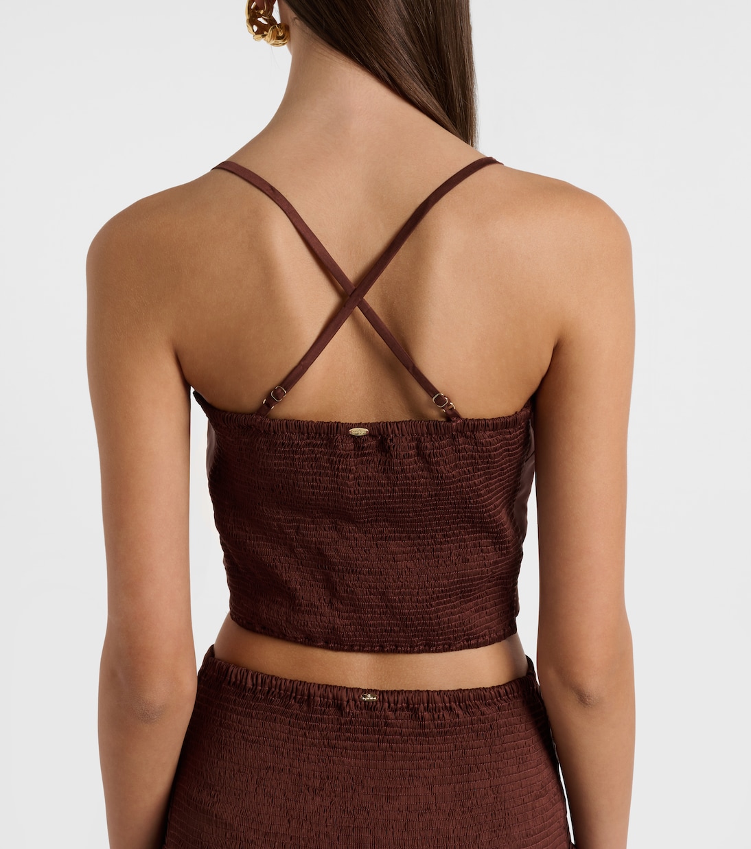 Palmire satin crop top | Poupette St Barth