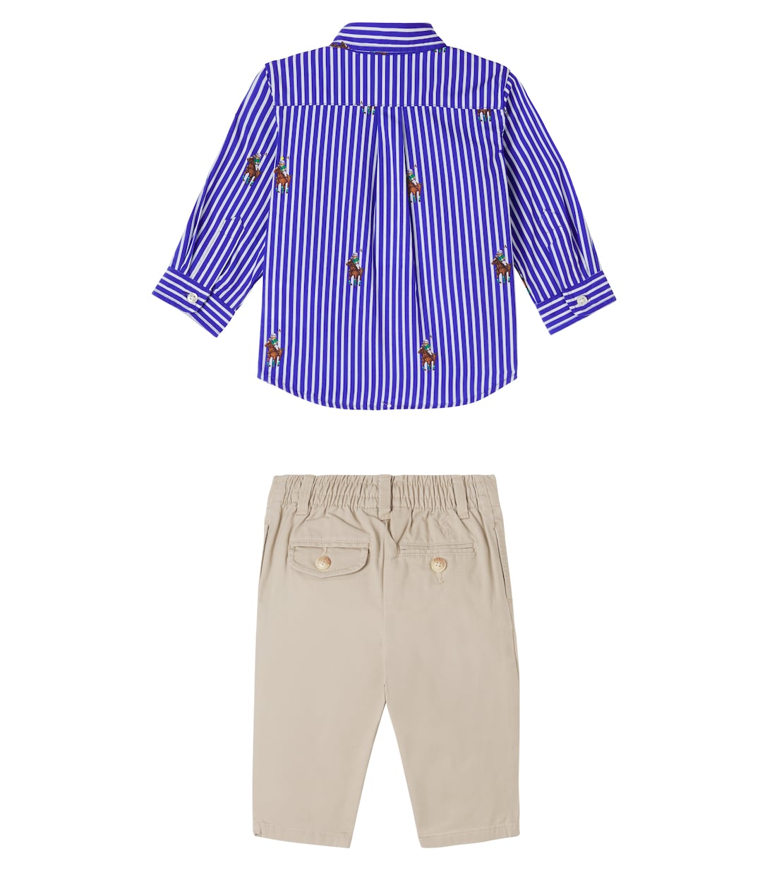 Baby Polo Bear cotton shirt and pants set | Polo Ralph Lauren Kids