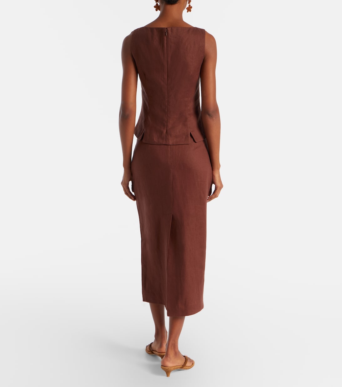 Sabine linen pencil skirt | Posse