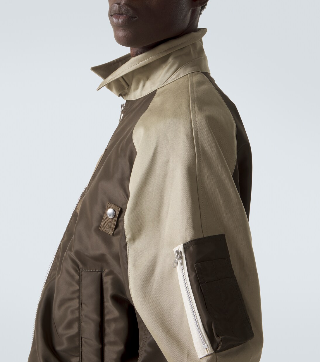 Cotton chino and twill blouson jacket | Sacai