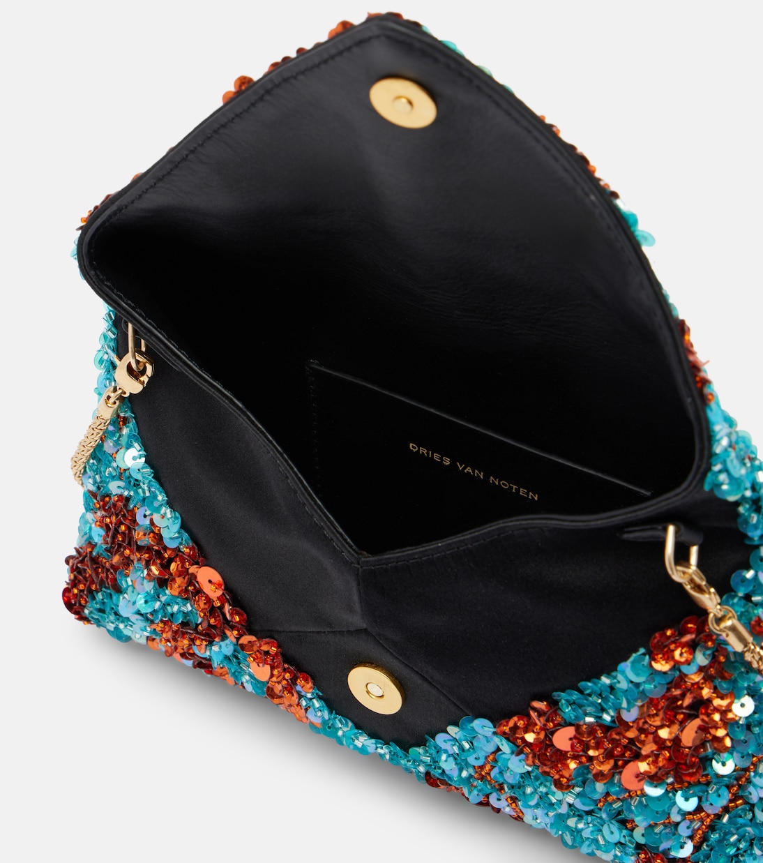 Clutch in raso con cristalli | Dries Van Noten
