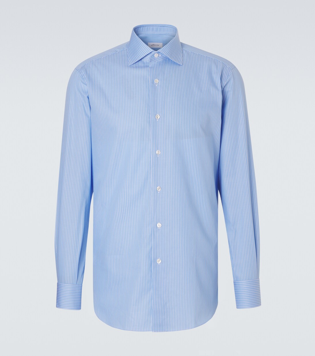 Striped cotton poplin shirt | Brioni