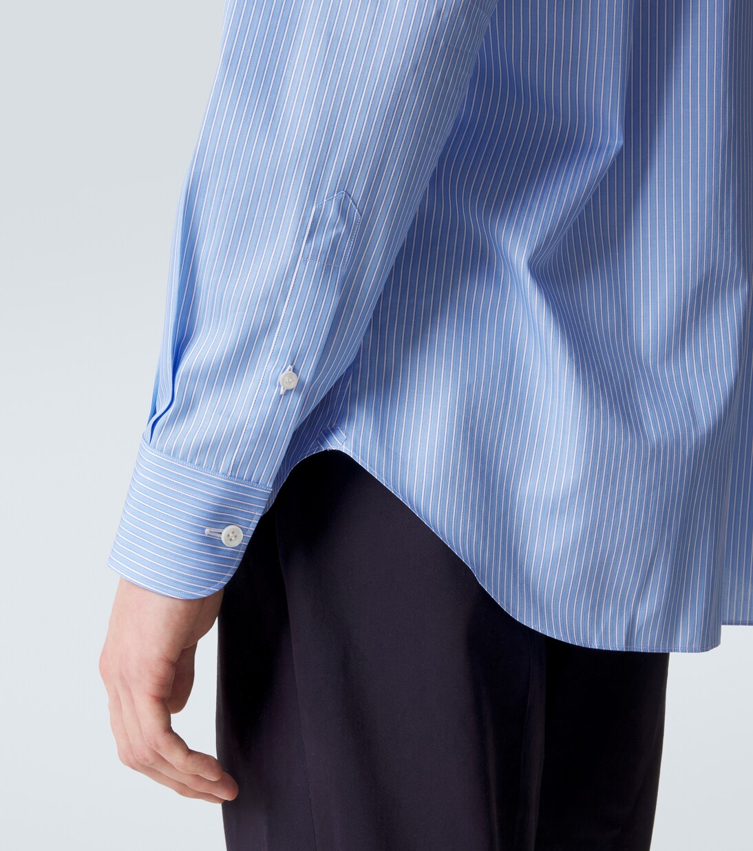 Striped cotton poplin shirt | Brioni