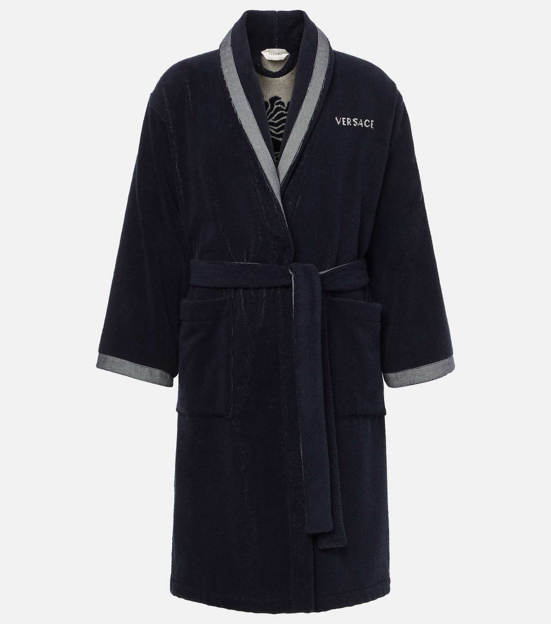 La Medusa jacquard cotton terry bathrobe | Versace Home