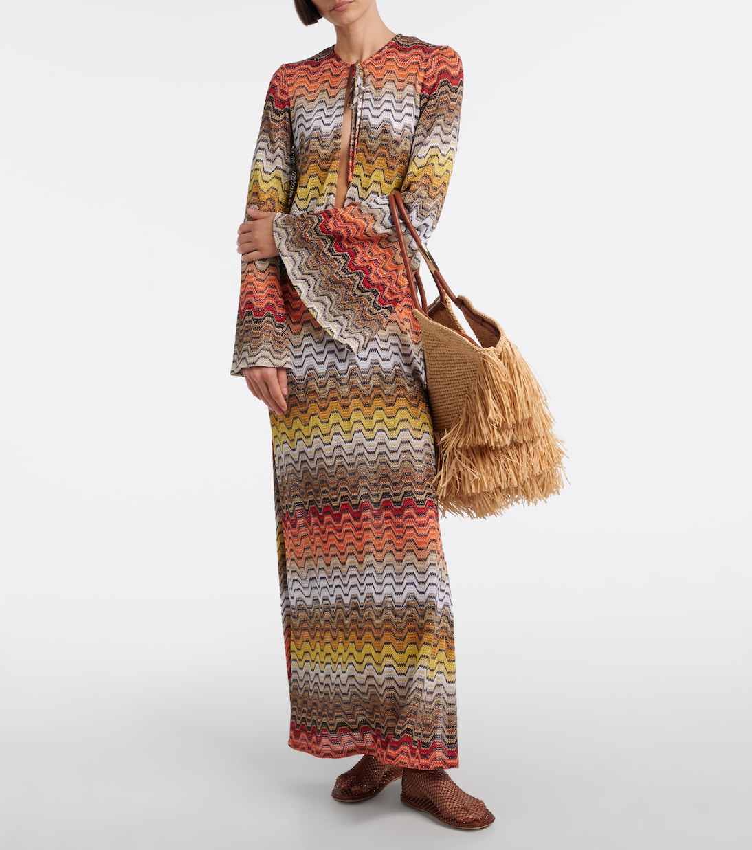 Wave lamé beach dress | Missoni