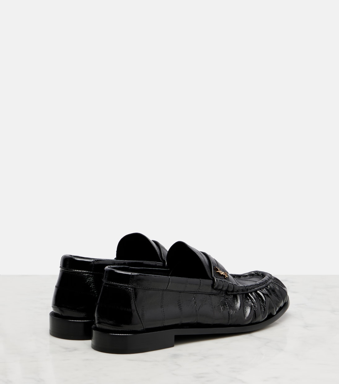 Eel leather penny loafers | Saint Laurent