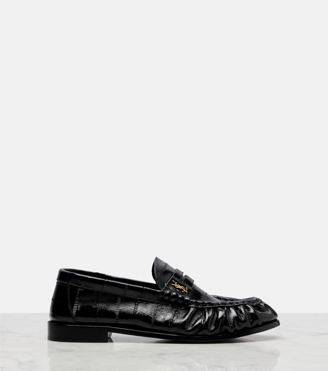 Eel leather penny loafers | Saint Laurent