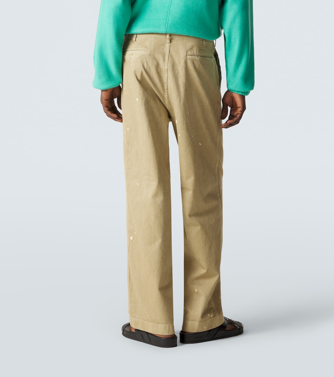 Distressed cotton chinos | Auralee