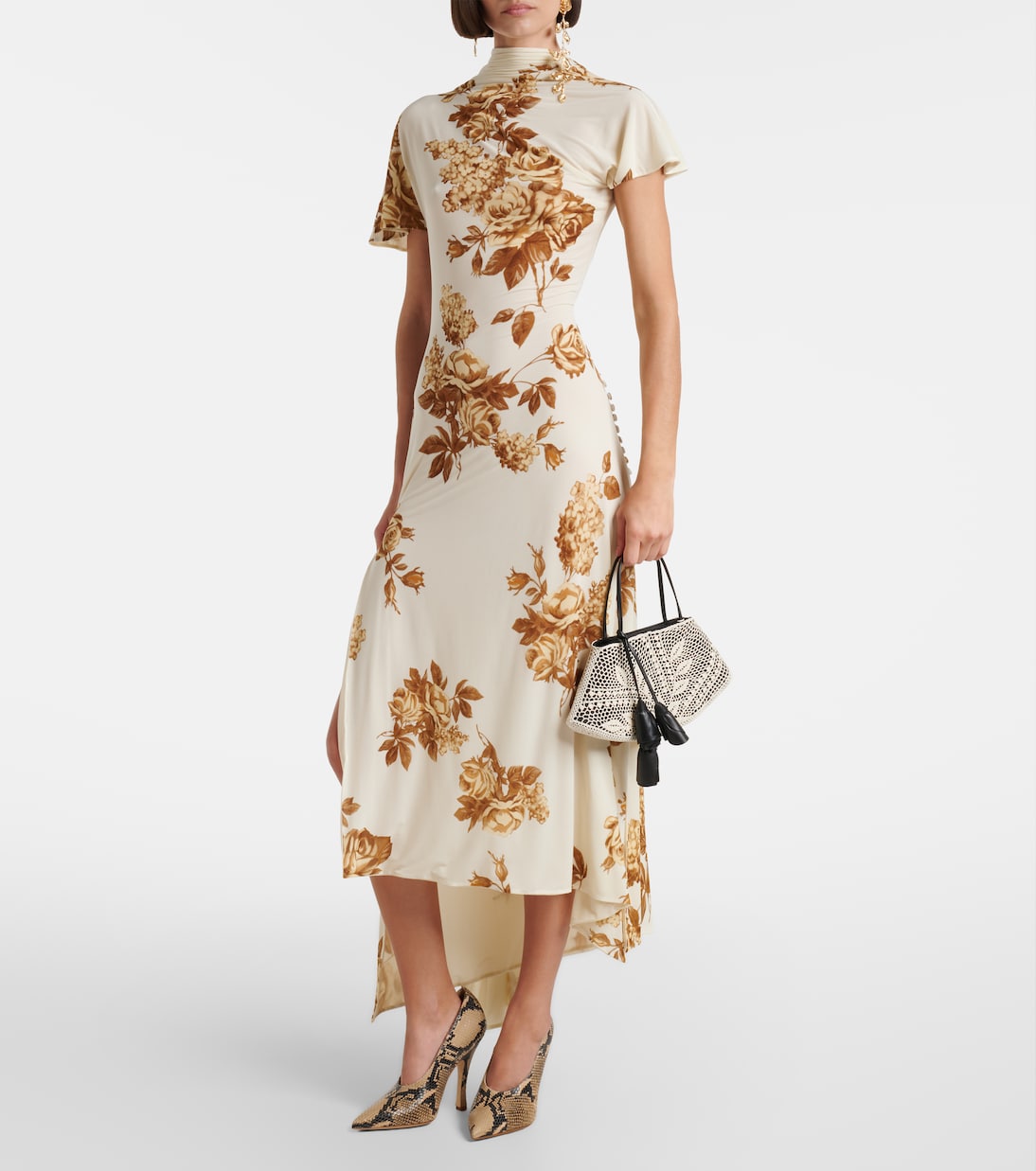 Schultertasche Maya Small aus Häkelstrick mit Leder  | Magda Butrym