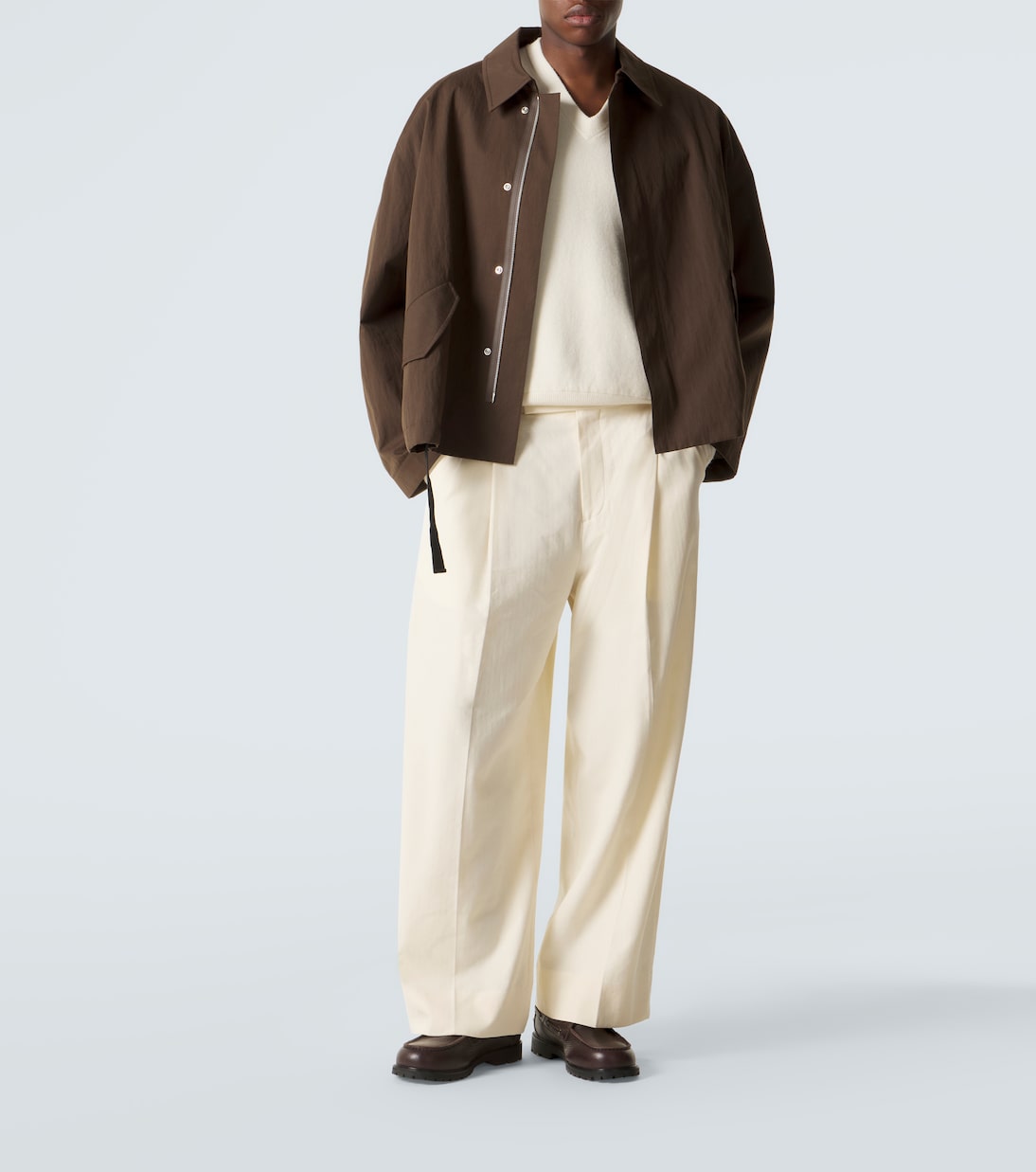 Pull cotton and linen wide-leg pants | Studio Nicholson